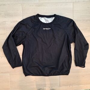 HOTSUIT Women's Black Lightweight Long Sleeved Sweatsuit Workout Sauna Suit, 4XL